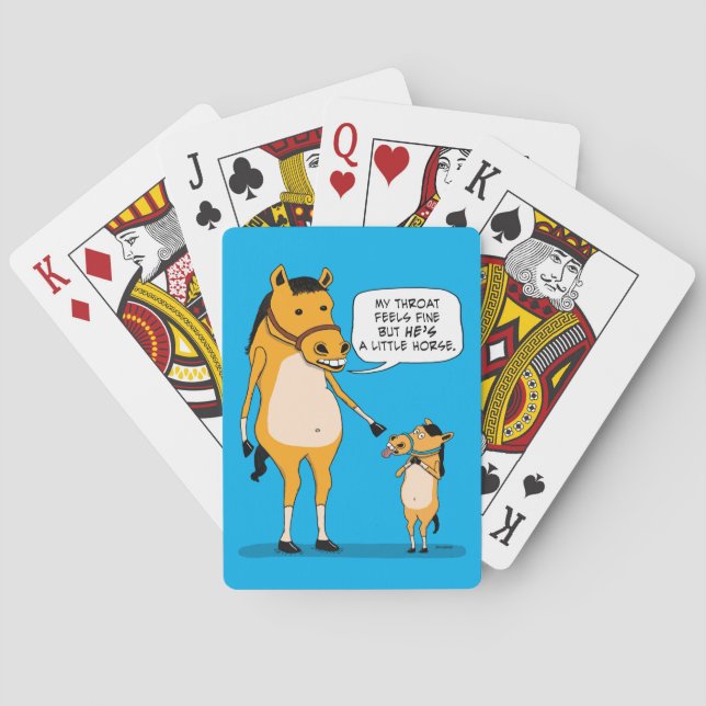 Jeu De Cartes Gros cheval et petit cheval amusant et mignon (dos)