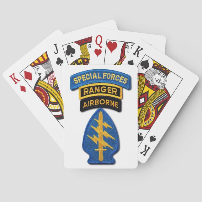 Jeu De Cartes Groupe des forces spéciales Green Berets (dos)