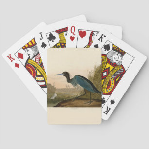 Jeu De Cartes Grue bleue Héron Impression Audubon Art côtier
