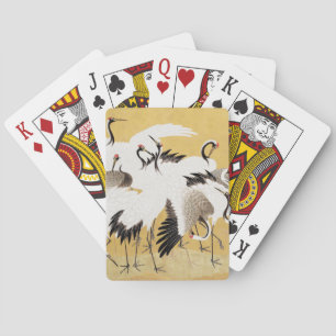 Jeu De Cartes Grues d'horloges japonaises Vintage Bird Rich Clas