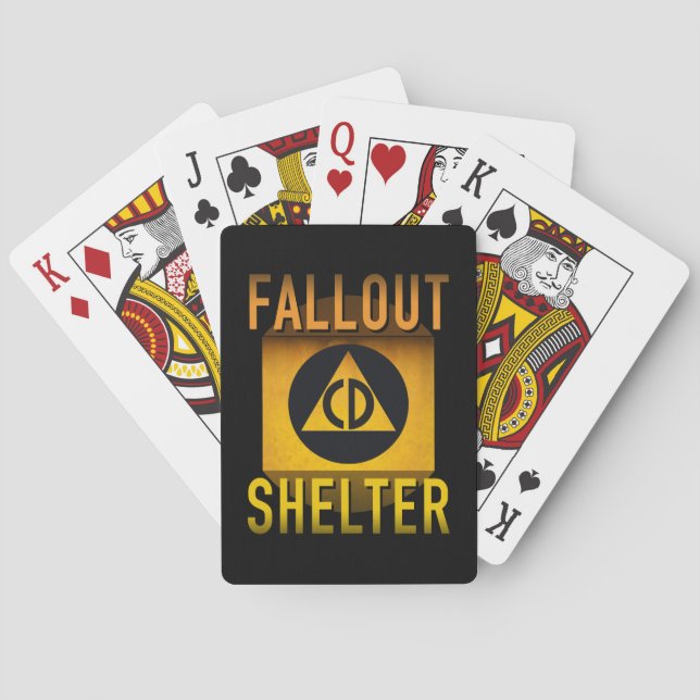 Jeu De Cartes Grunge d'ère atomique d'abri contre les retombées (dos)
