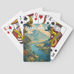 Jeu De Cartes Guatemala Illustration Voyage Art Vintage