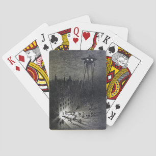 Jeu De Cartes Guerre mondiale vintage d'invasion alien