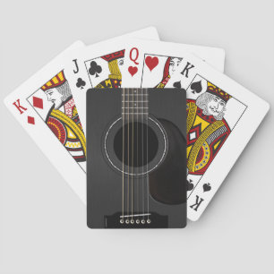 Jeu De Cartes Guitare Acoustique Noir