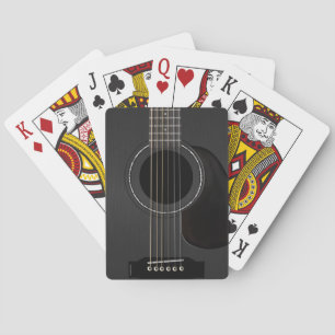 Jeu De Cartes Guitare acoustique noire