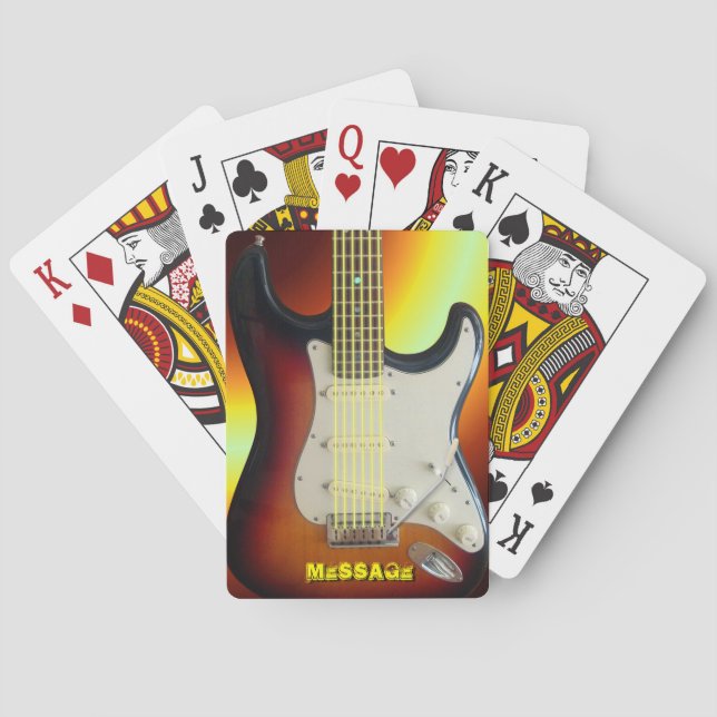 Jeu De Cartes Guitare électrique Art 1 Cartes de jeu (dos)