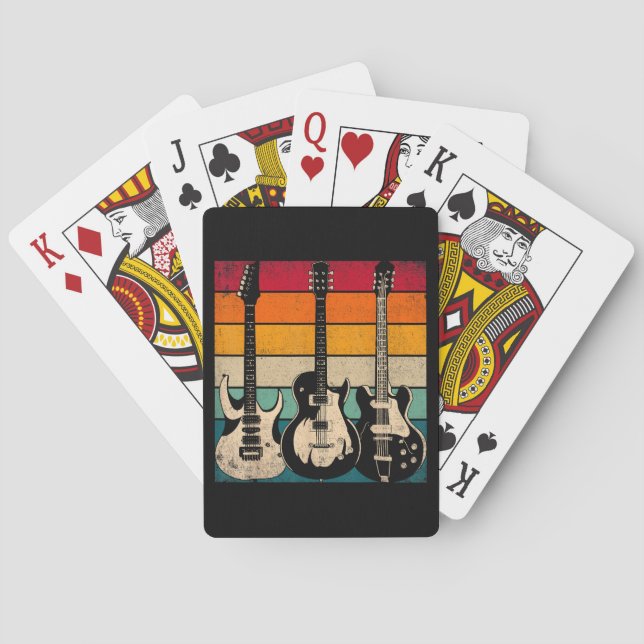 Jeu De Cartes Guitare rétro (dos)