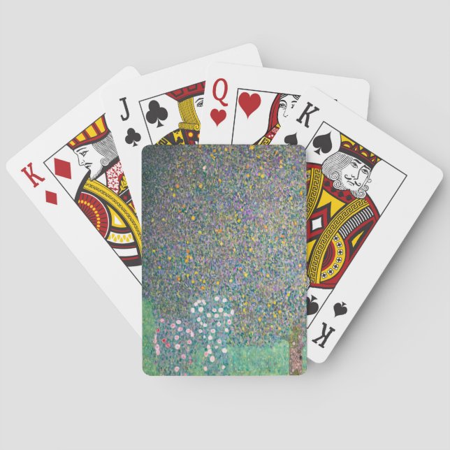 Jeu De Cartes Gustav Klimt - Rosiers sous les arbres (dos)
