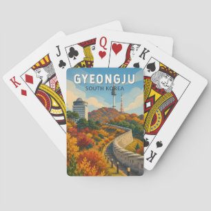 Jeu De Cartes Gyeongju Corée du Sud Illustration Voyage Art