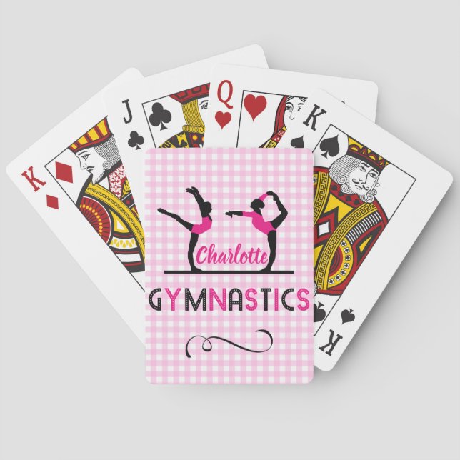 Jeu De Cartes Gymnastique Gymnaste Figures mignonne rose Personn (dos)