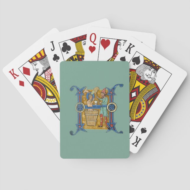 Jeu De Cartes H initial éclairé (dos)