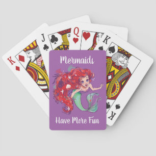 Jeu De Cartes Hair Princesse Ariel aquarelle décorée