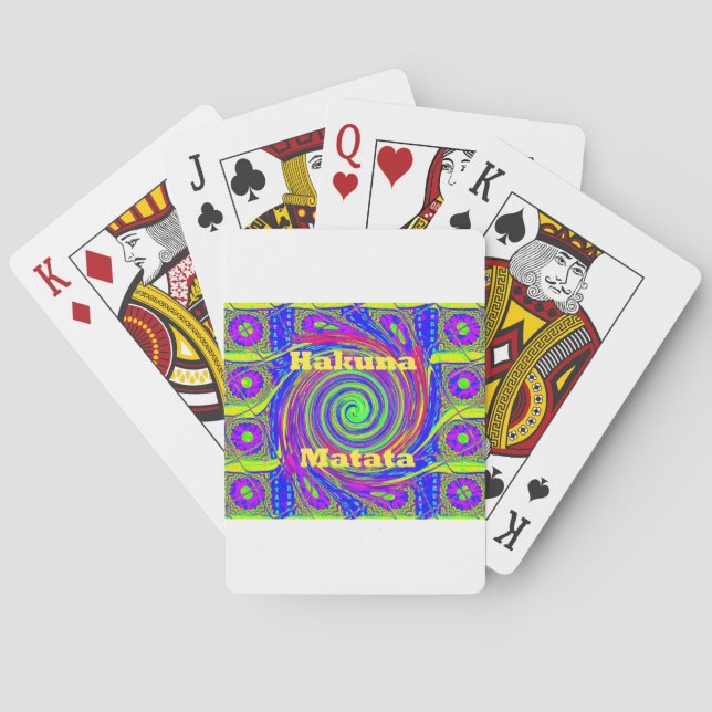 Jeu De Cartes Hakuna Matata - Conception de tourbillons aux coul (dos)
