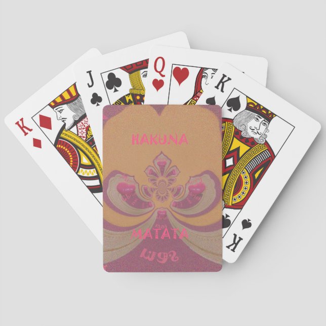 Jeu De Cartes Hakuna Matata Joyeux Noël joli coeur design (dos)