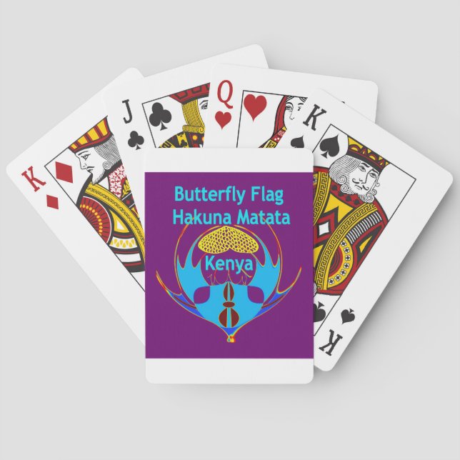 Jeu De Cartes "Hakuna Matata Kenya" Papillon Art Imprimer/Graphi (dos)