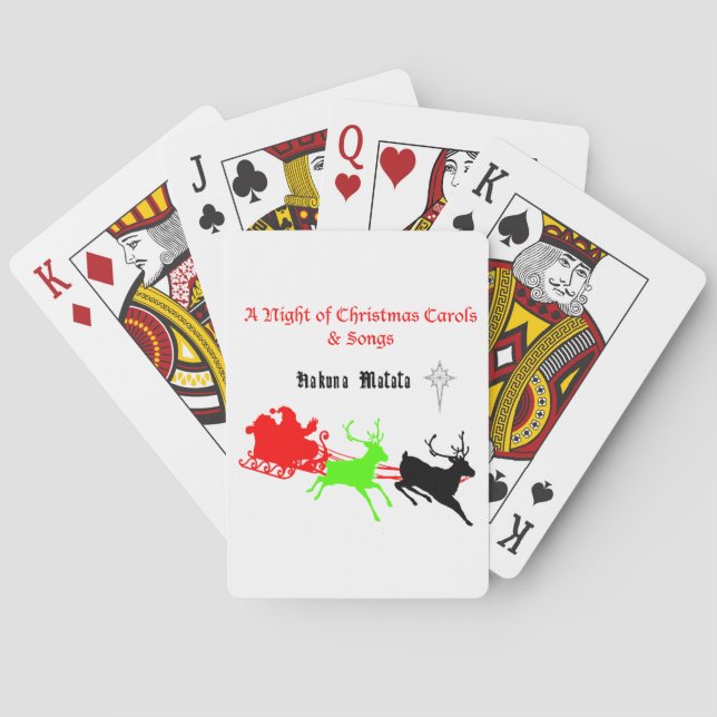 Jeu De Cartes Hakuna Matata Père Noël cadeaux avec chant de caro (dos)