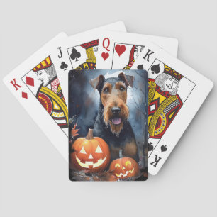 Jeu De Cartes Halloween Airedale Avec Peur Citrouille