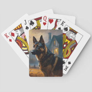 Jeu De Cartes Halloween berger allemand effroi