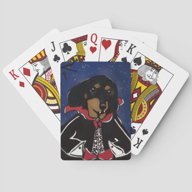 Jeu De Cartes Halloween Dachshund (dos)