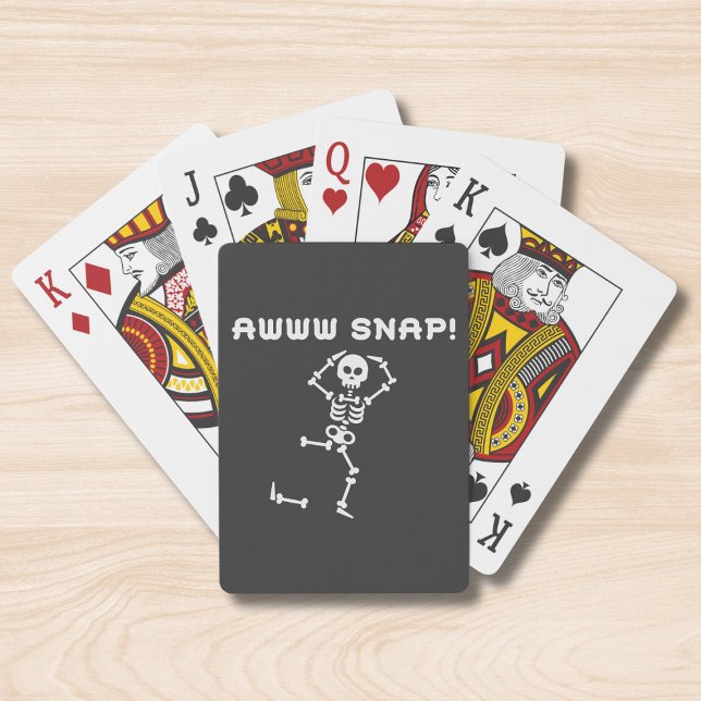 Jeu De Cartes Halloween Funny Squelette moderne Awww Snap (Créateur téléchargé)