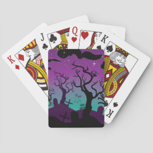 Jeu De Cartes Halloween noir, violet, turquoise