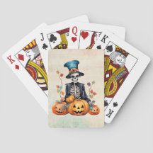 Halloween Squelette Classique Jouer Cartes