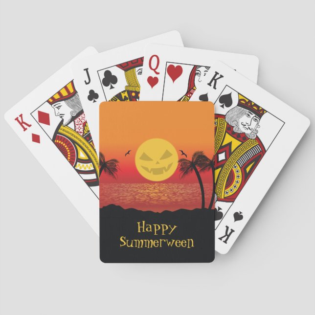 Jeu De Cartes Halloween tropical (dos)