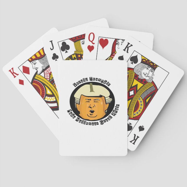 Jeu De Cartes Halloween Trumpkin Citrouille classique (dos)