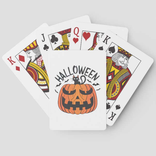 Jeu De Cartes Halloween vintage (dos)