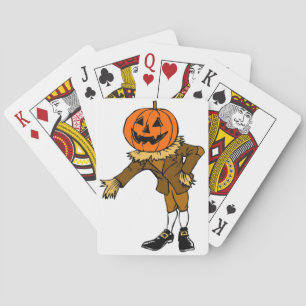 JEU DE CARTES HALLOWEWEEN TÊTE CITROUILLE SCARECROW PILGRIM