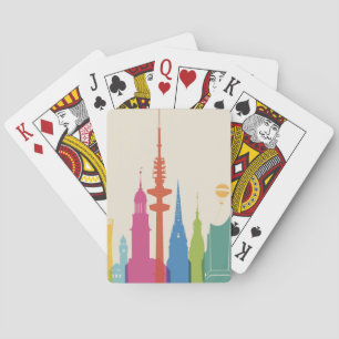 Jeu De Cartes Hambourg Allemagne Skyline