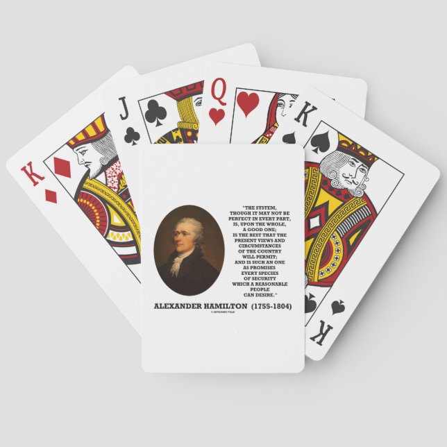 Jeu De Cartes Hamilton System Ne Pas Être Parfait Un Bon Quote (dos)