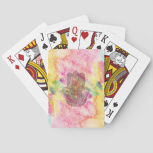 Jeu De Cartes HAMSA Main Fatima symbole amulet Henné floral