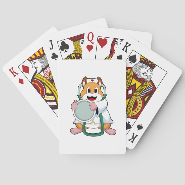 Jeu De Cartes Hamster comme docteur avec Stethoscope.PNG (dos)