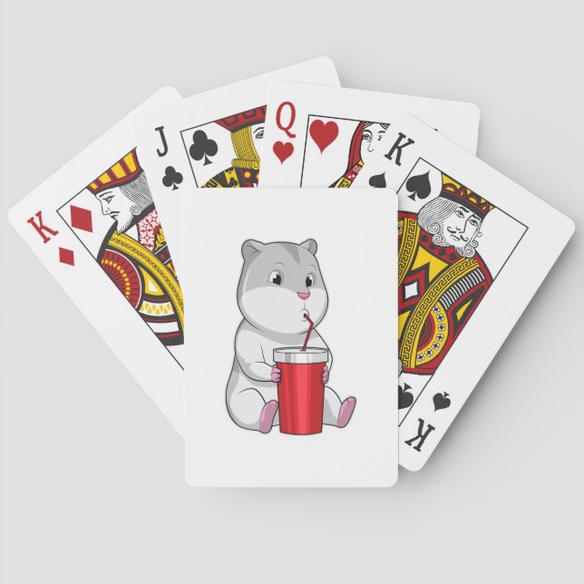 Jeu De Cartes Hamster with Mug & Drinking straw (dos)