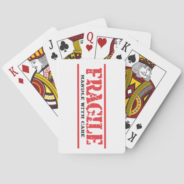 Jeu De Cartes Handle FRAGILE très amusant avec soin (dos)