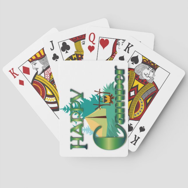 Jeu De Cartes Happy Camper jouant sur le pont (dos)