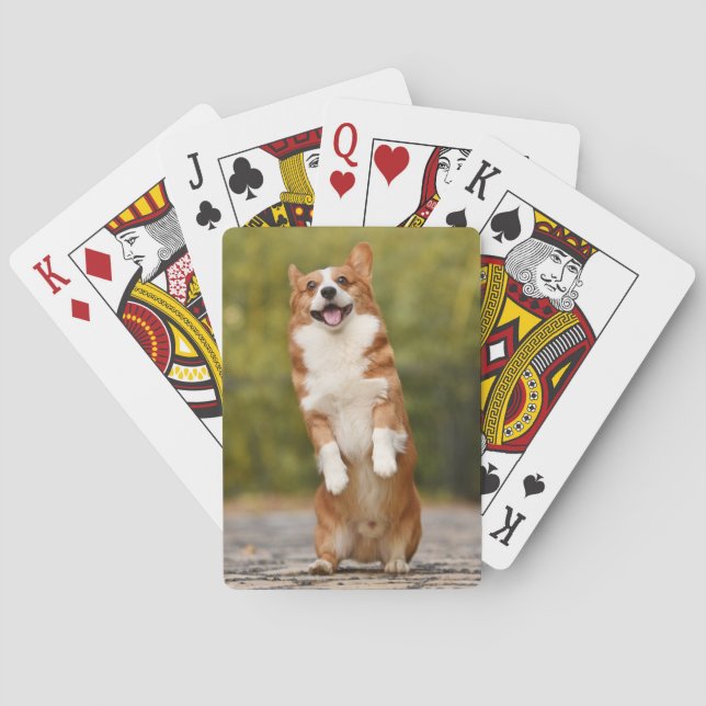 Jeu De Cartes Happy Corgi Puppy Standing Photo (dos)