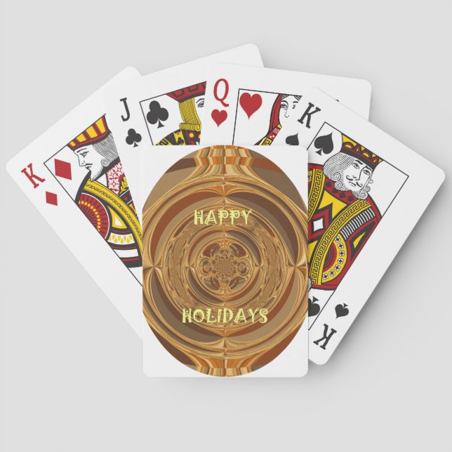 Jeu De Cartes Happy Holidays Circle Art Print/Design (dos)