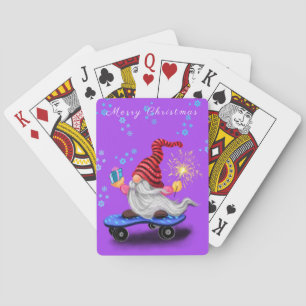 Jeu De Cartes Happy Skater Gnome avec Sparkler et cadeau pour vo