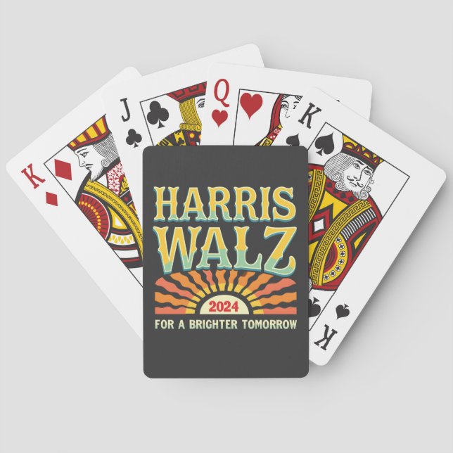 Jeu De Cartes Harris Waltz pour un avenir meilleur Kamala Harris (dos)