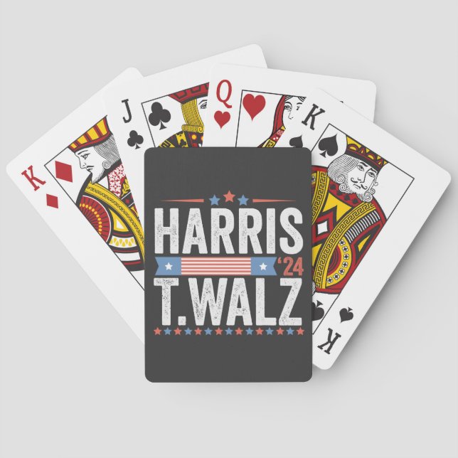 Jeu De Cartes Harris Walz Élection 2024 Kamala Tim Waltz (dos)