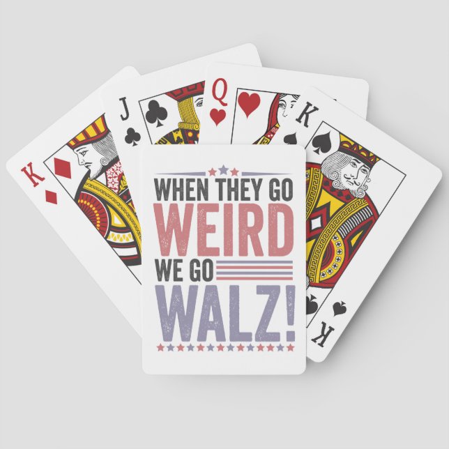 Jeu De Cartes Harris Walz Élection Quand Ils Vont Bizarre Nous A (dos)