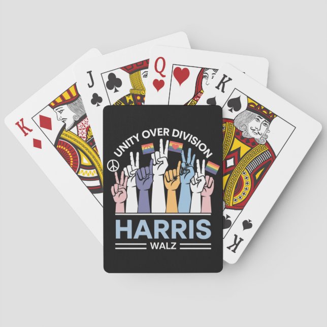 Jeu De Cartes Harris Walz Waltz 2024 Unité sur division (dos)