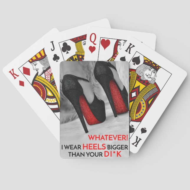 Jeu De Cartes Haut Talons Louboutin Mode Jouer Cartes Citation (dos)