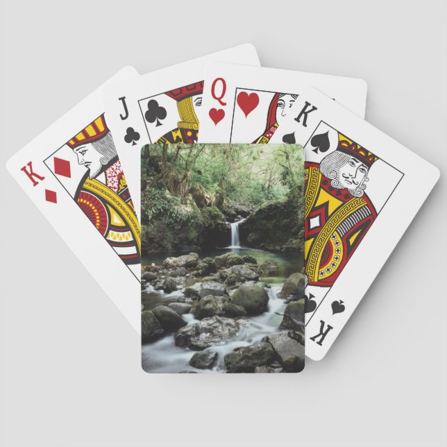 Jeu De Cartes Hawaï, Maui, Une cascade se jette dans la piscine  (dos)