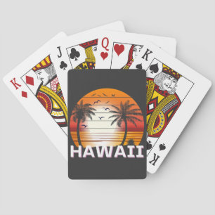 Jeu De Cartes Hawaii Palm Trees Vintages Summer Beach