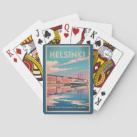 Helsinki Finland Front de Mer Voyage Art Vintage