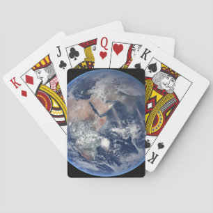 Jeu De Cartes Hémisphère Est Sur La Planète Terre.