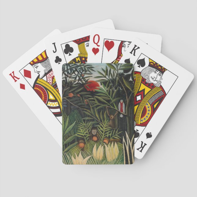 Jeu De Cartes Henri Rousseau - Singes et perroquets en Forêt Vie (dos)